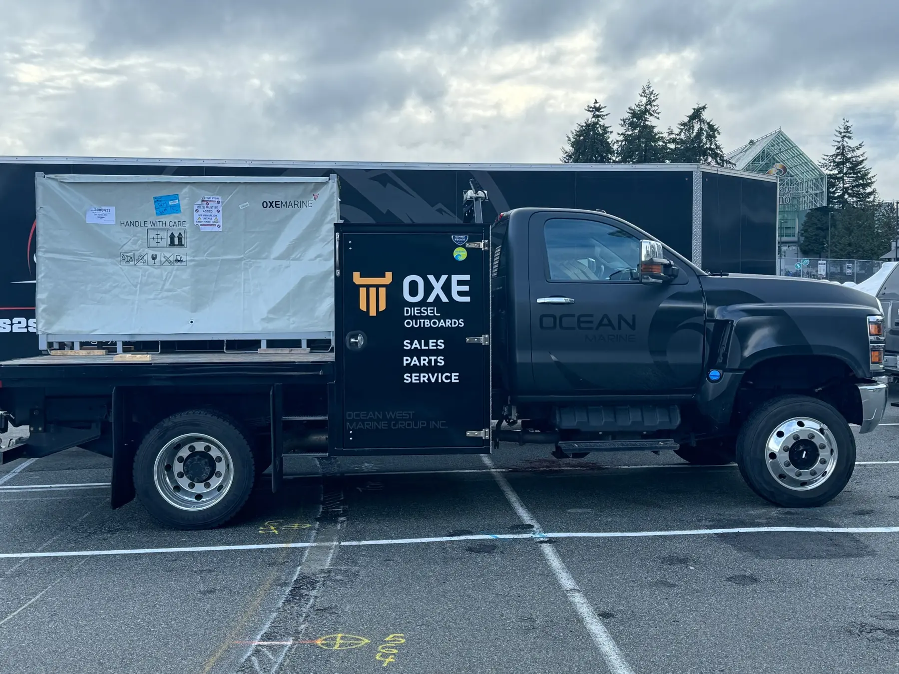 Ocean Marine service truck and OXE Diesel display