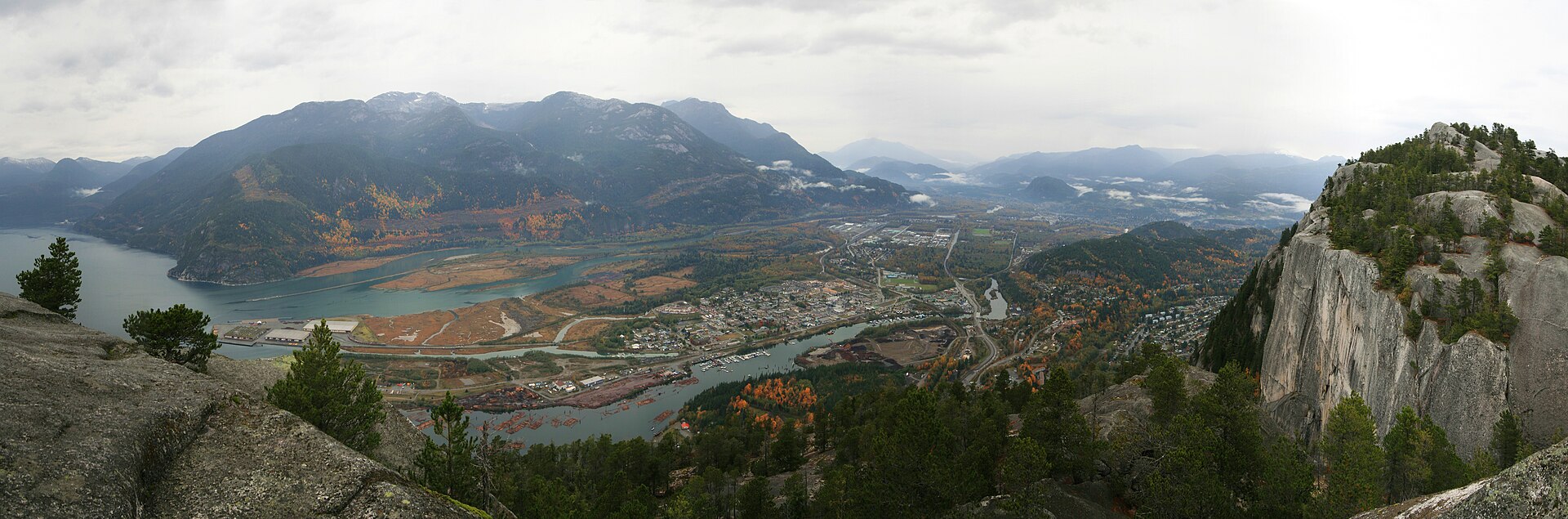 Panoramic view of Squamish, British Columbia